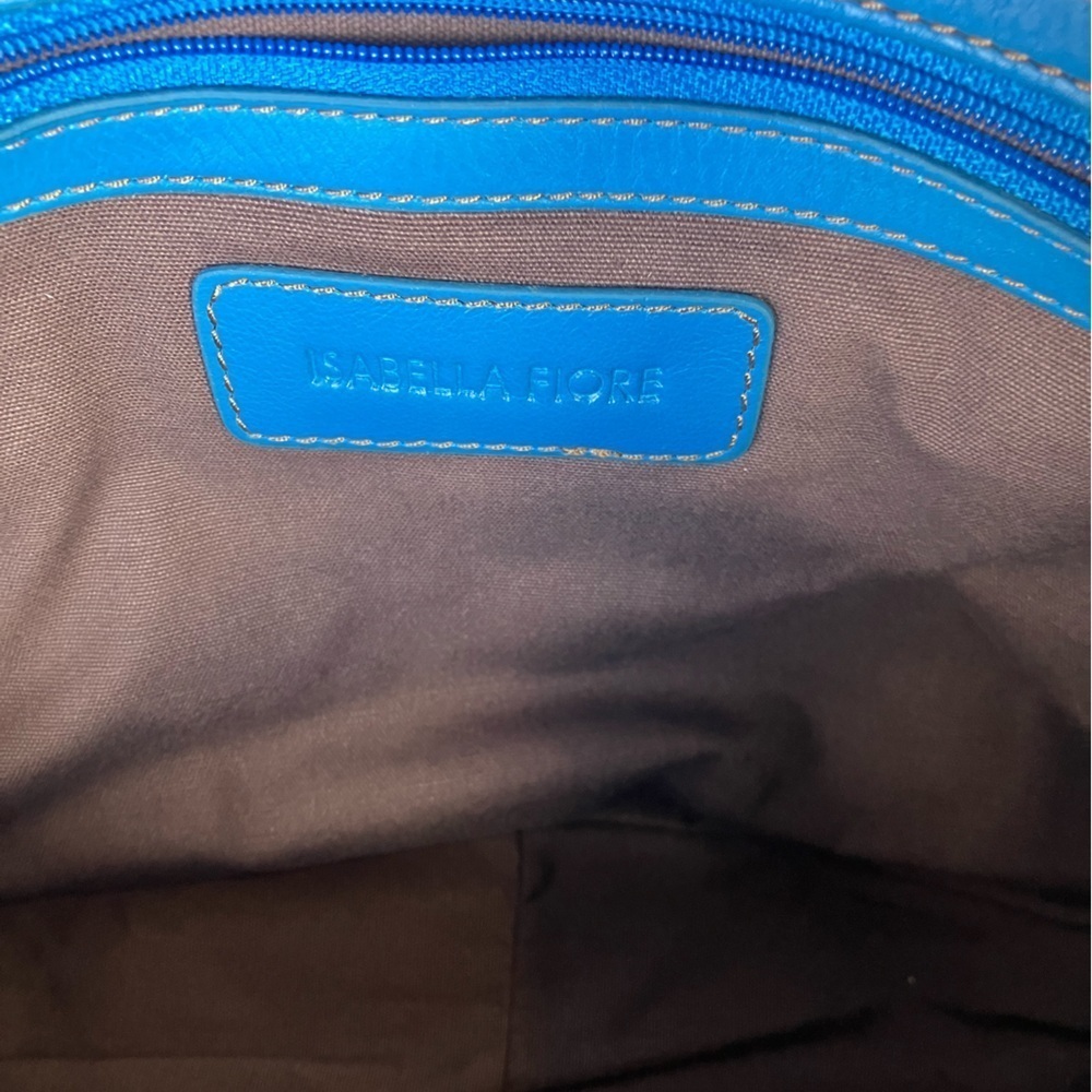 Isabella Fiore Top Zip Shoulder Bag Blue Bell NWT​​​​​ - Picture 9 of 10